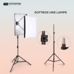سوفت بوكس إضاءة تصوير + ستاند - Photography Softbox Lighting Kit