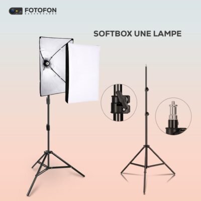 سوفت بوكس إضاءة تصوير + ستاند - Photography Softbox Lighting Kit